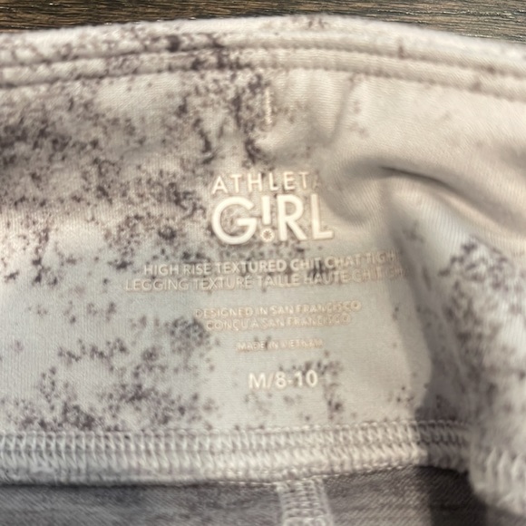 Athleta Girl Leggings without pockets light grey/purple - Picture 3 of 5